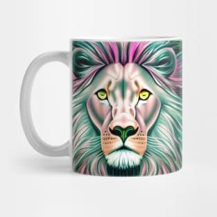 Lion in Pastel Synthwave Mug